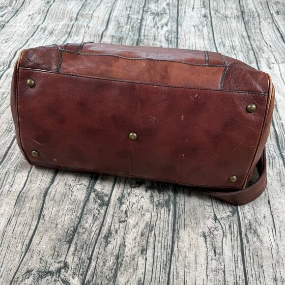 Fossil Lineage Framed Doctor/Lawyer Gladstone Bag – Cognac Brown Genuine Leather - Picture 7 of 16